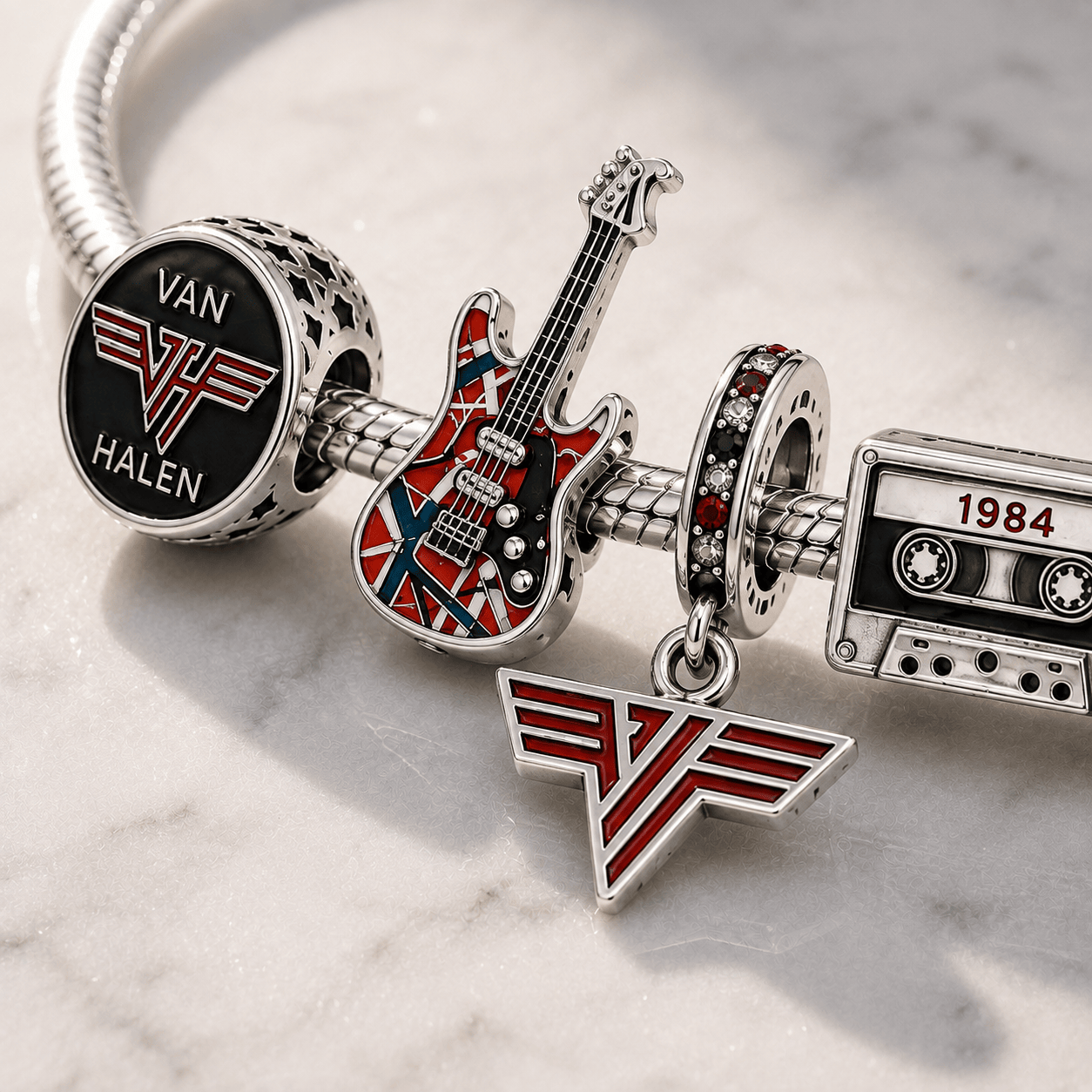 VHL Silver Charm Bracelet Set BMD