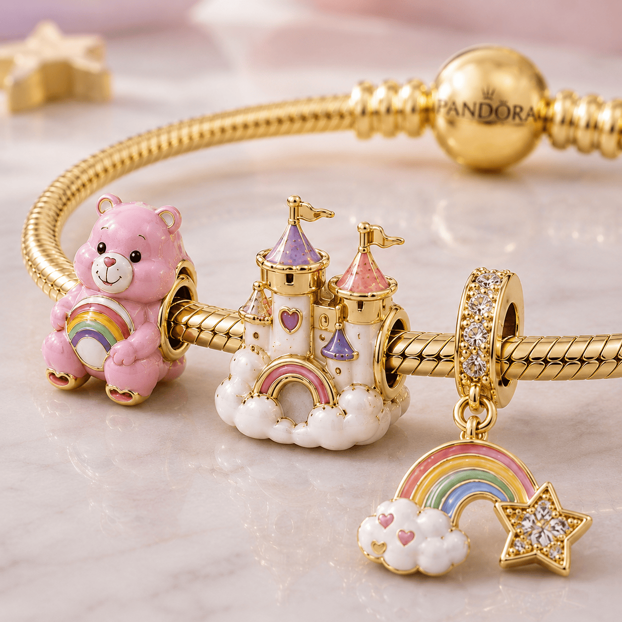 CRB Gold Charm Bracelet Set VTH