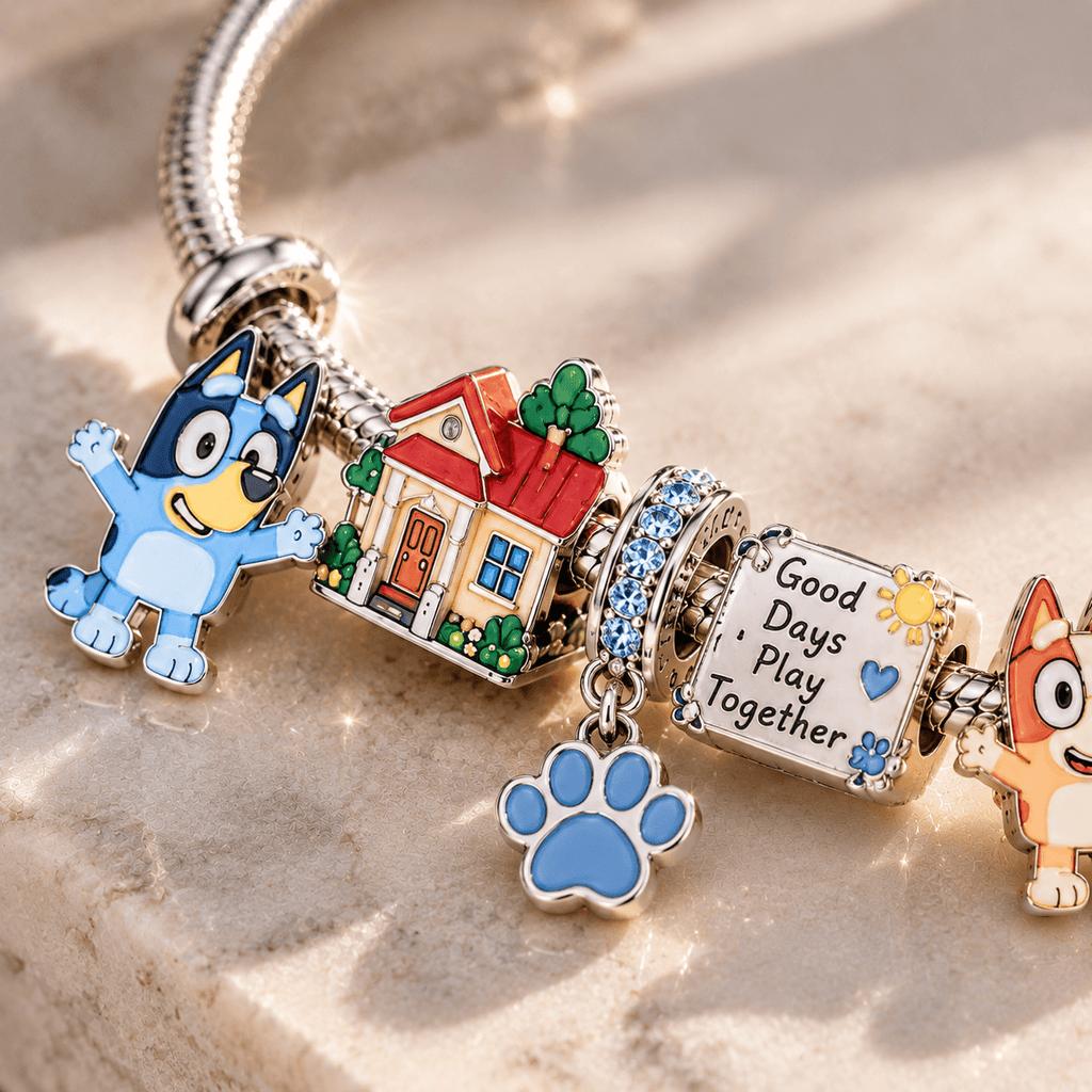 BLU Sliver Charm Bracelet Set PTT
