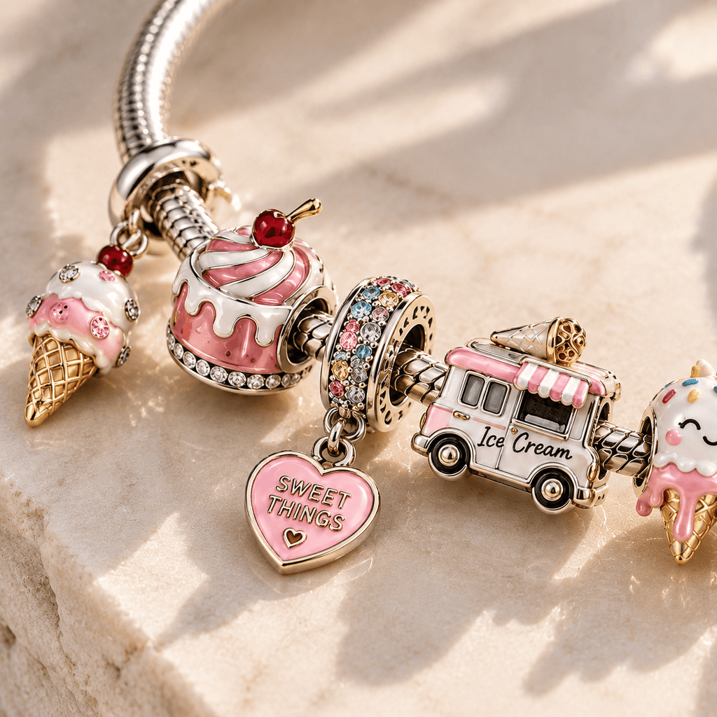 ICC Sliver Charm Bracelet Set PTT