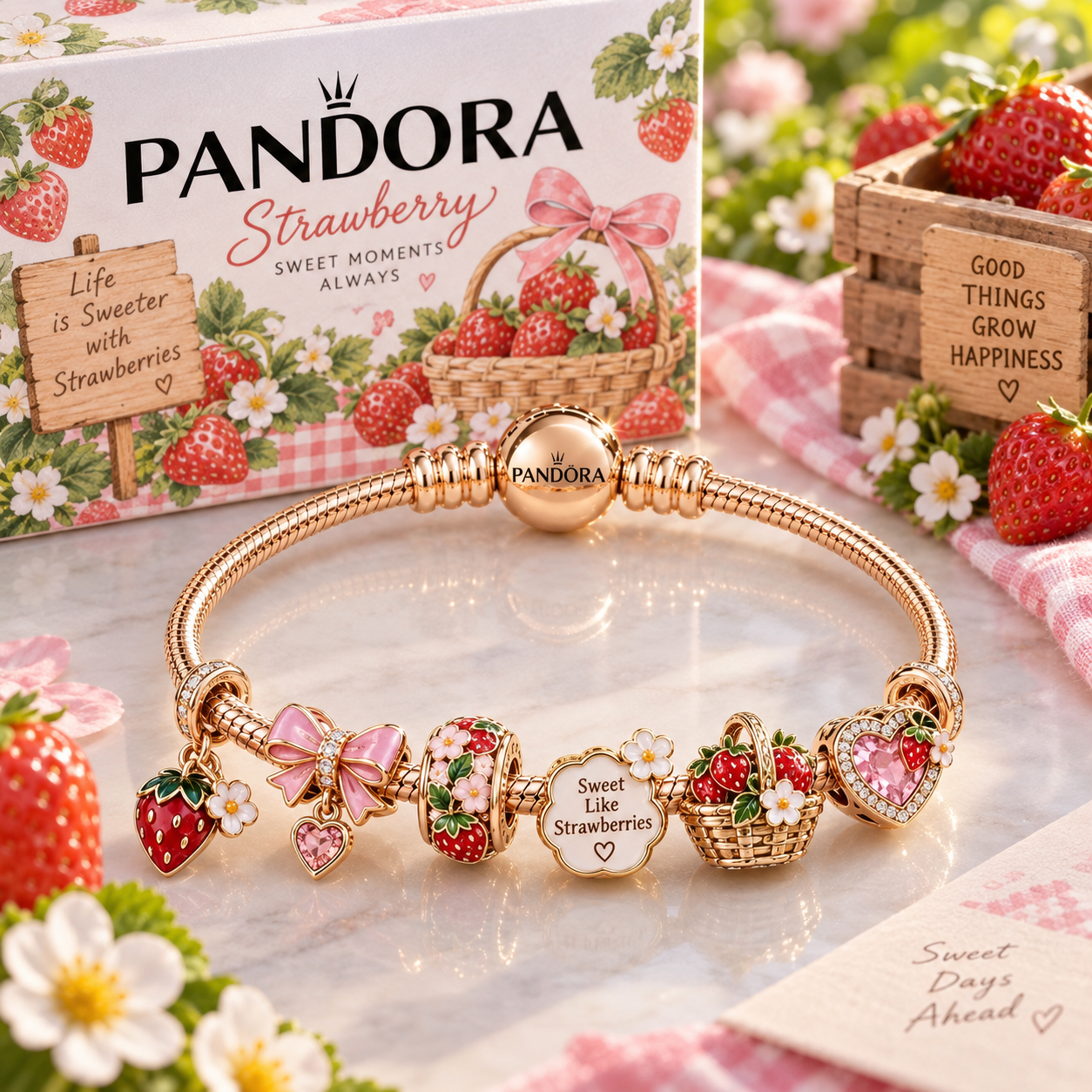 STBR Gold Charm Bracelet Set PTT