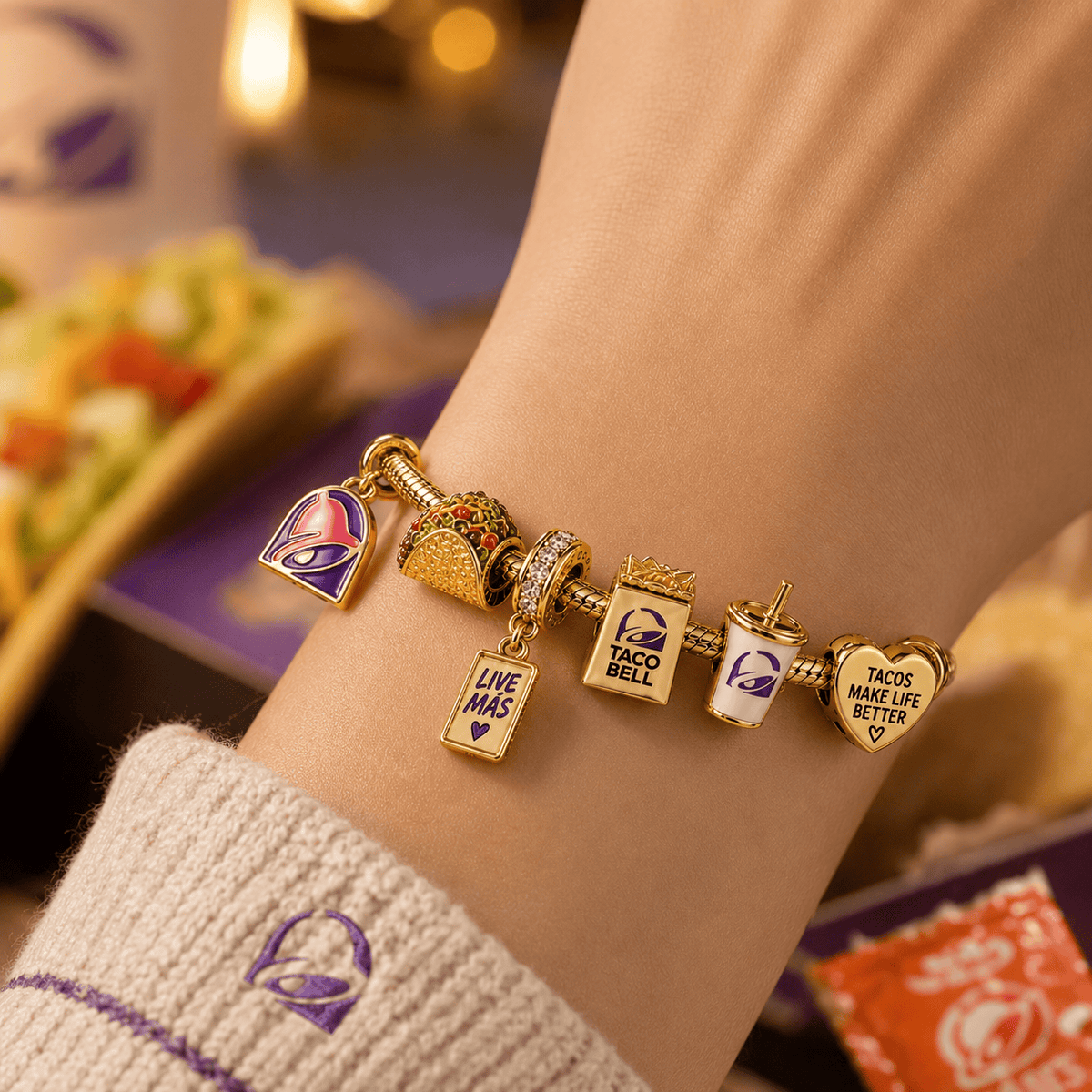 TCB Gold Charm Bracelet Set PTT