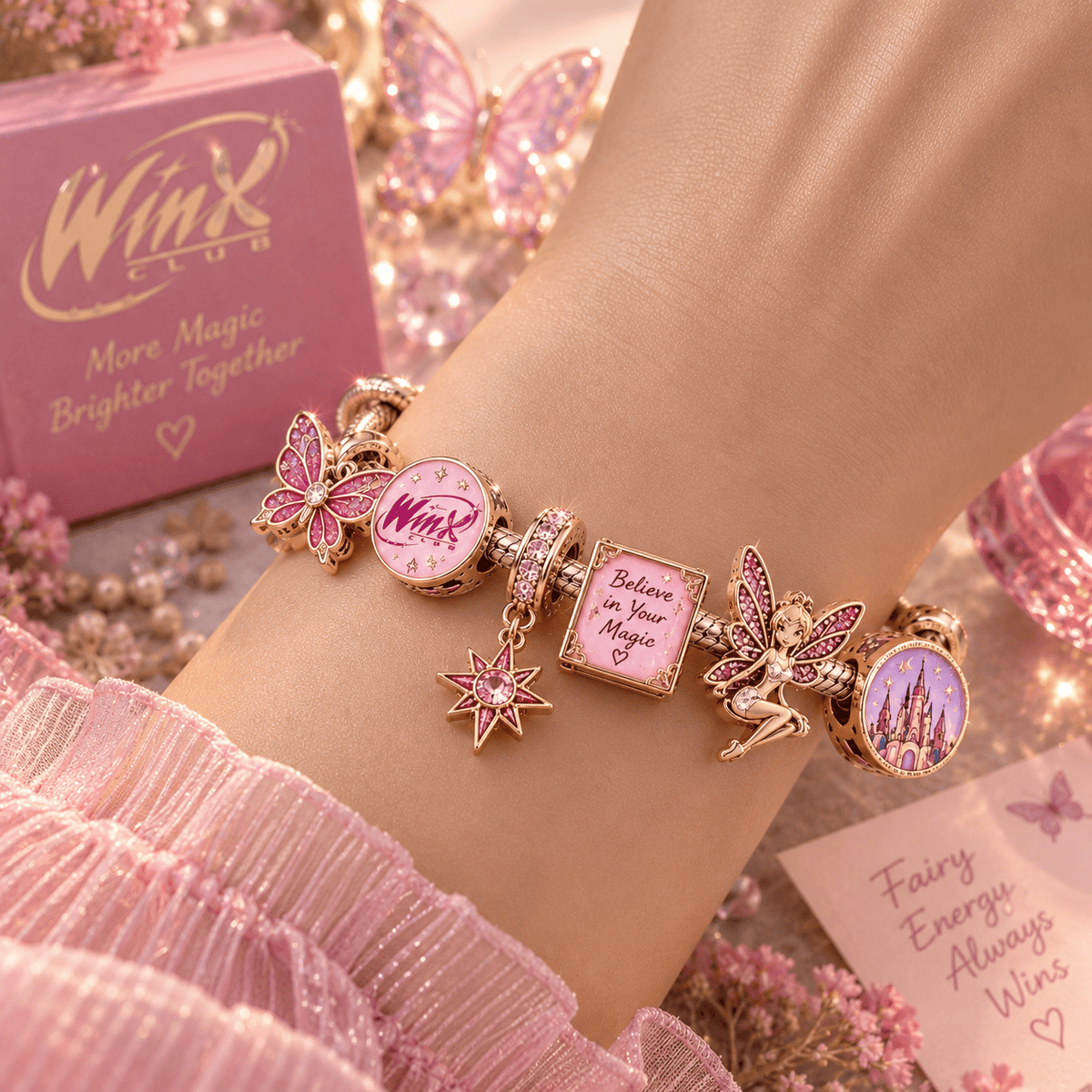WXC Gold Charm Bracelet Set PTT