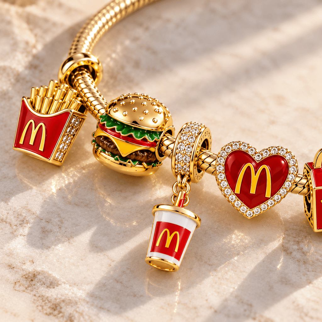MDN Gold Charm Bracelet Set PTT