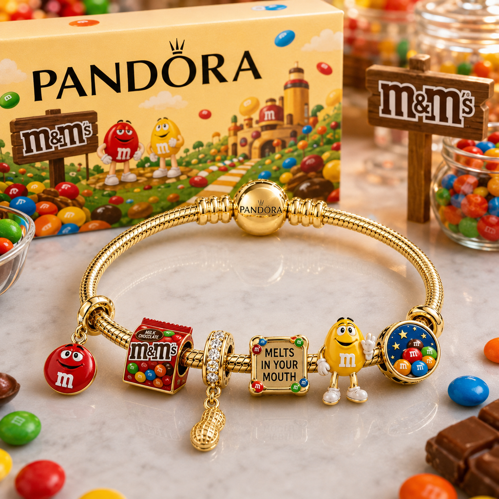 M&M Gold Charm Bracelet Set PTT
