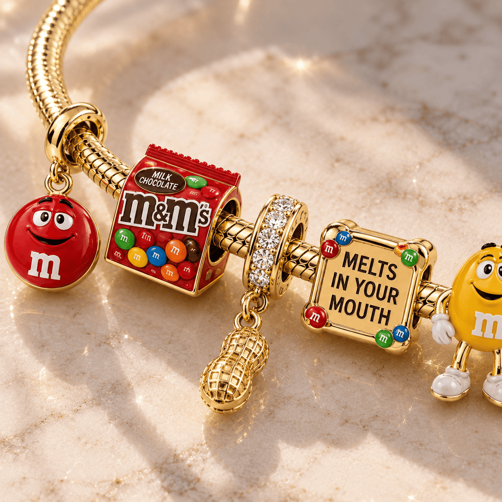 M&M Gold Charm Bracelet Set PTT