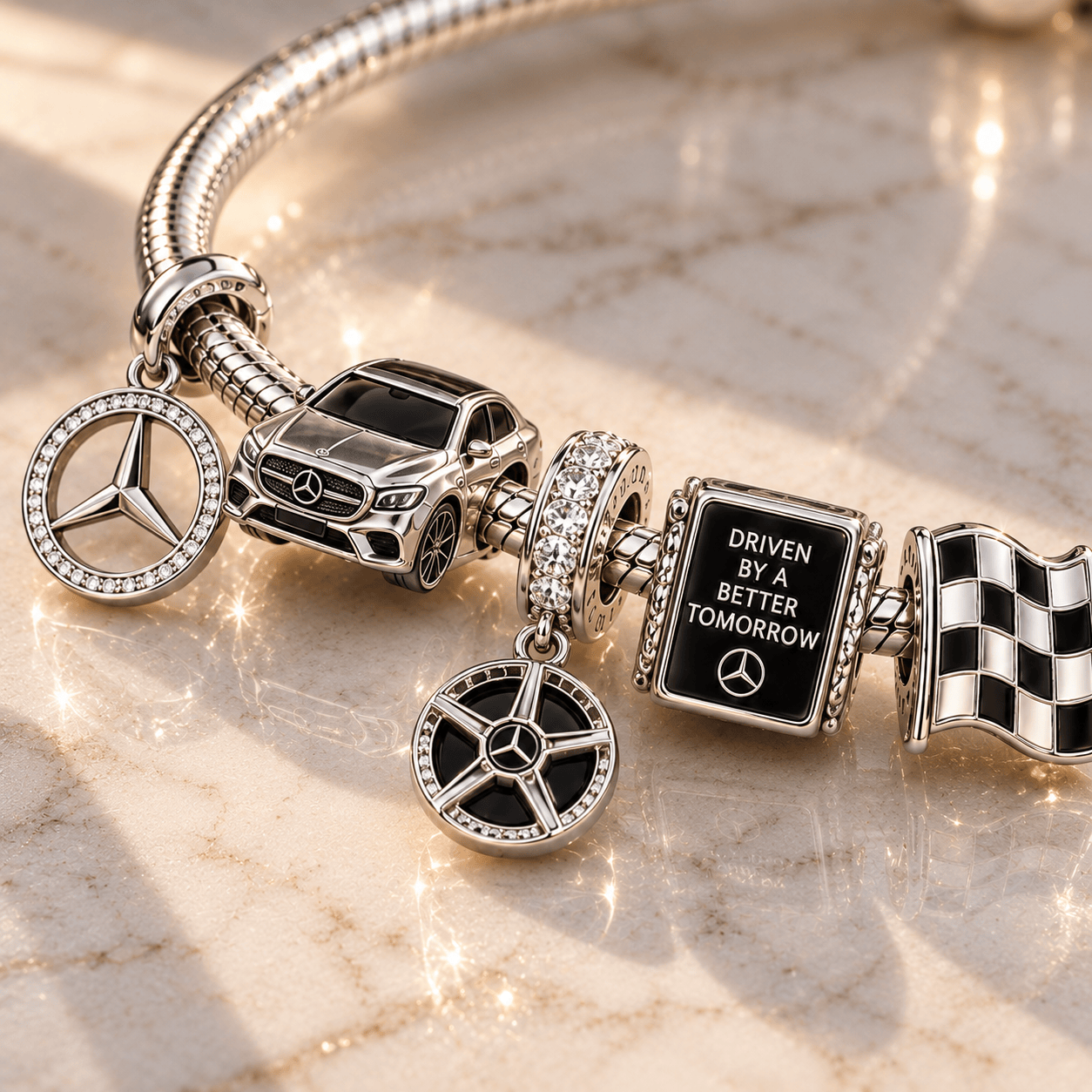 MCD Sliver Charm Bracelet Set PTT