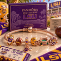 LSU Pink Gold Charm Bracelet Set PNPA