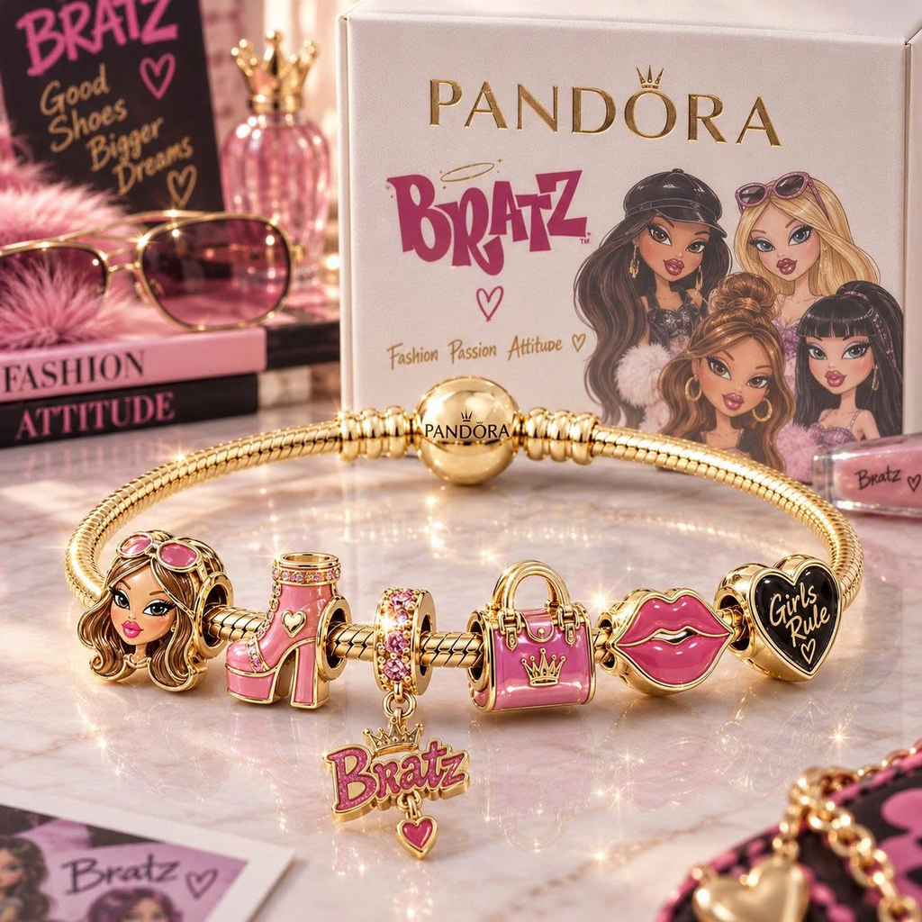 BRZ Gold Charm Bracelet Set VTH