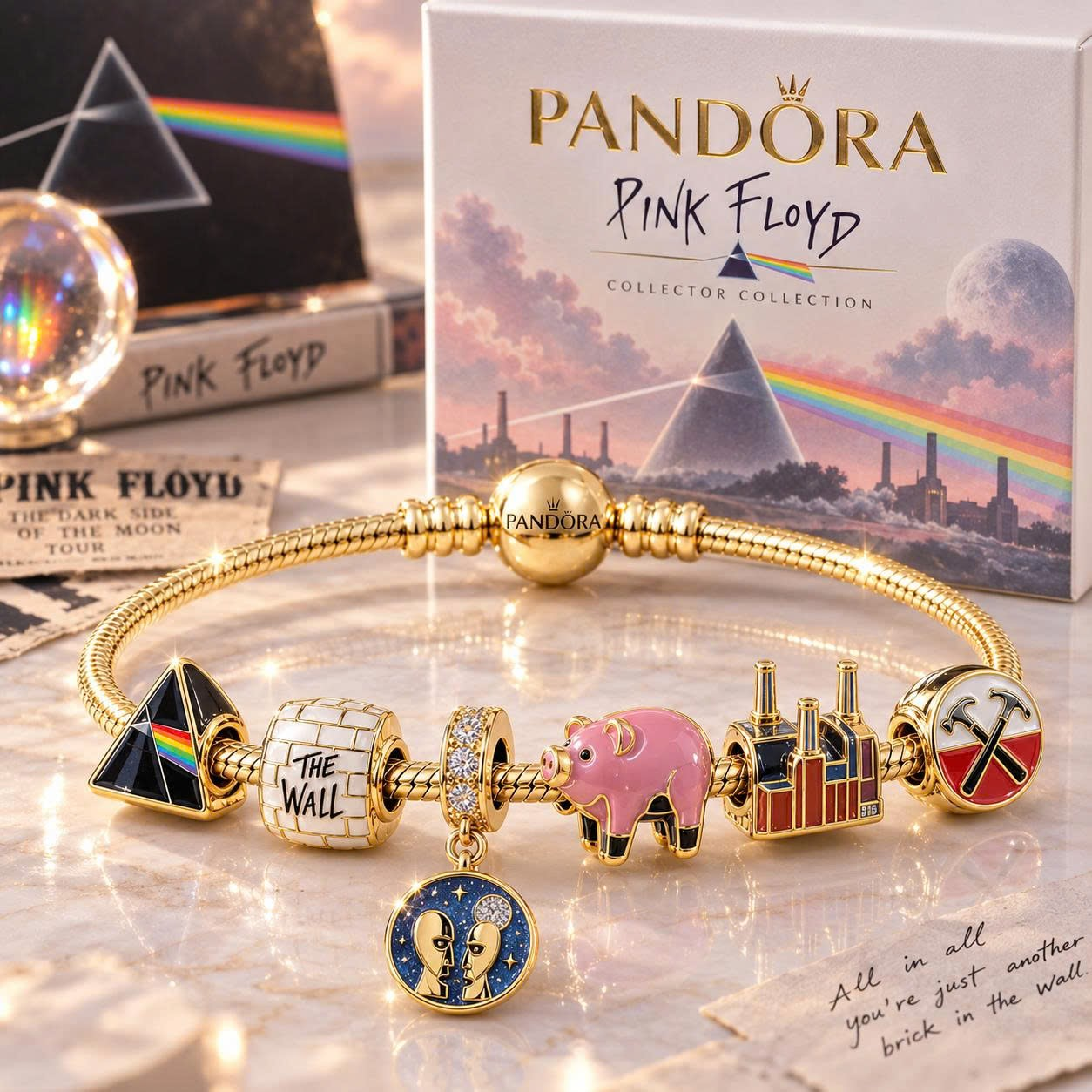 PFD Gold Charm Bracelet Set VTH