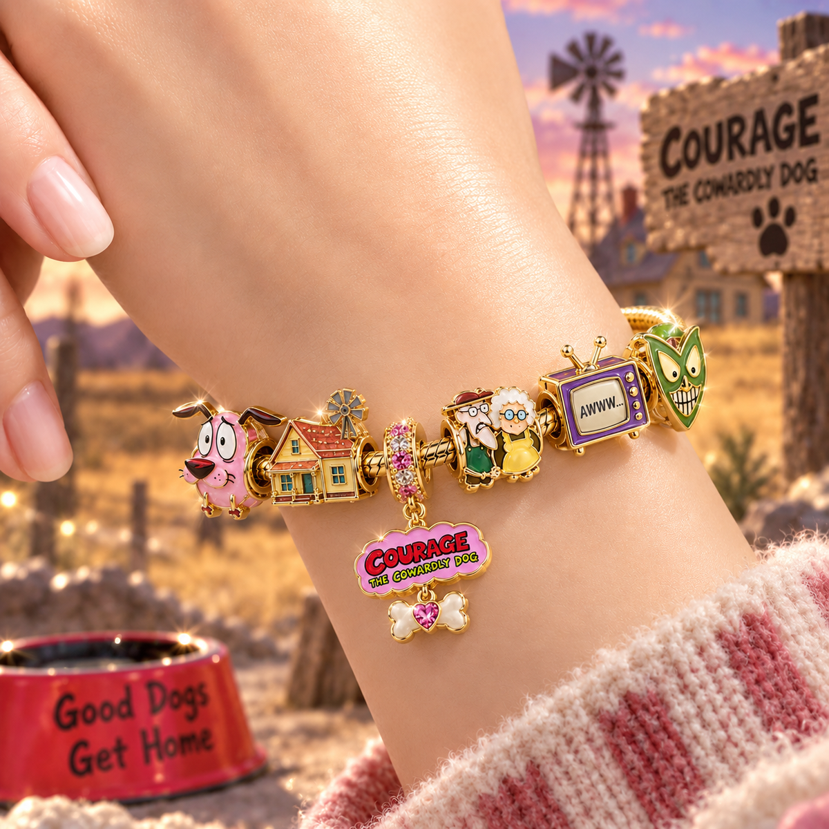 CCD Gold Charm Bracelet Set VTH