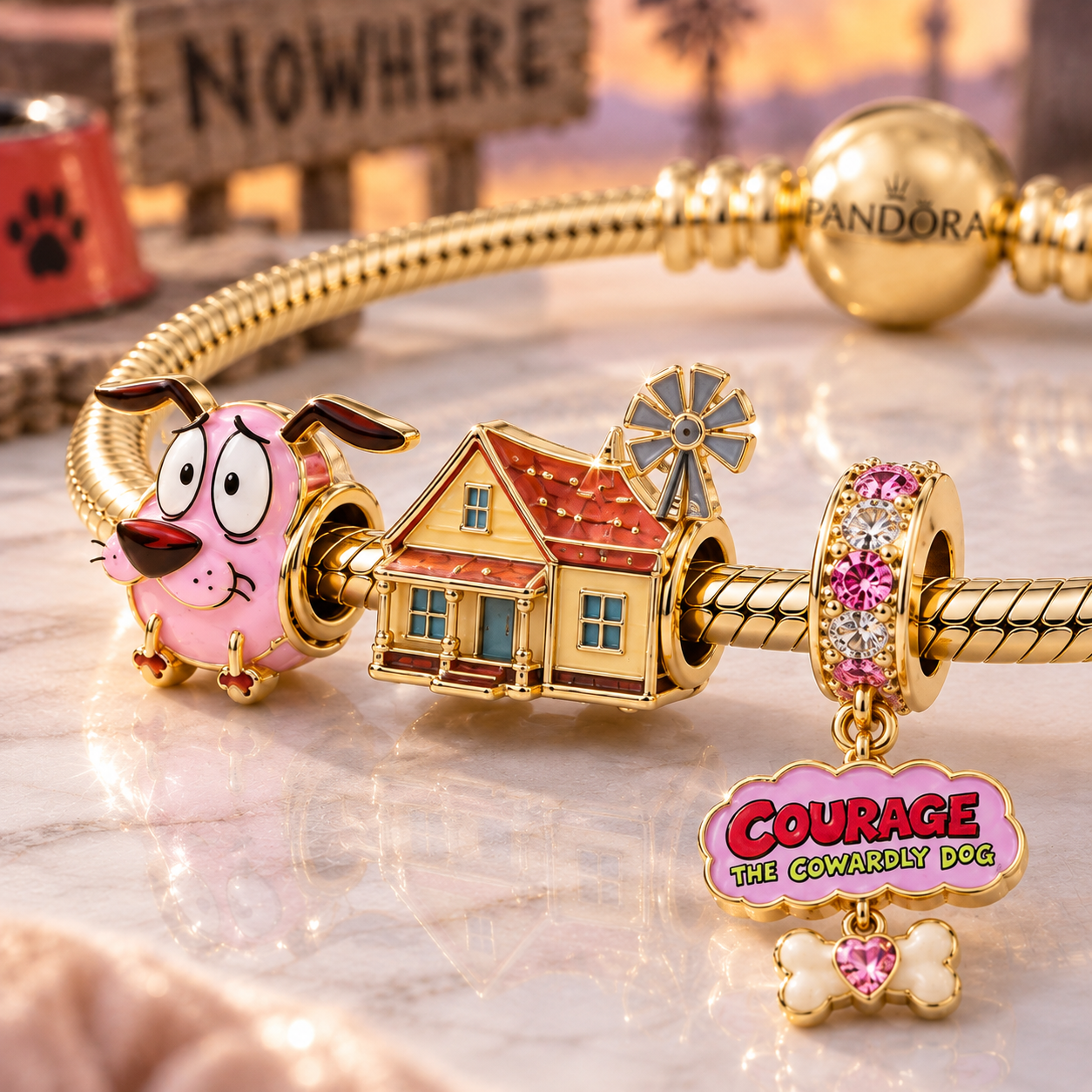CCD Gold Charm Bracelet Set VTH
