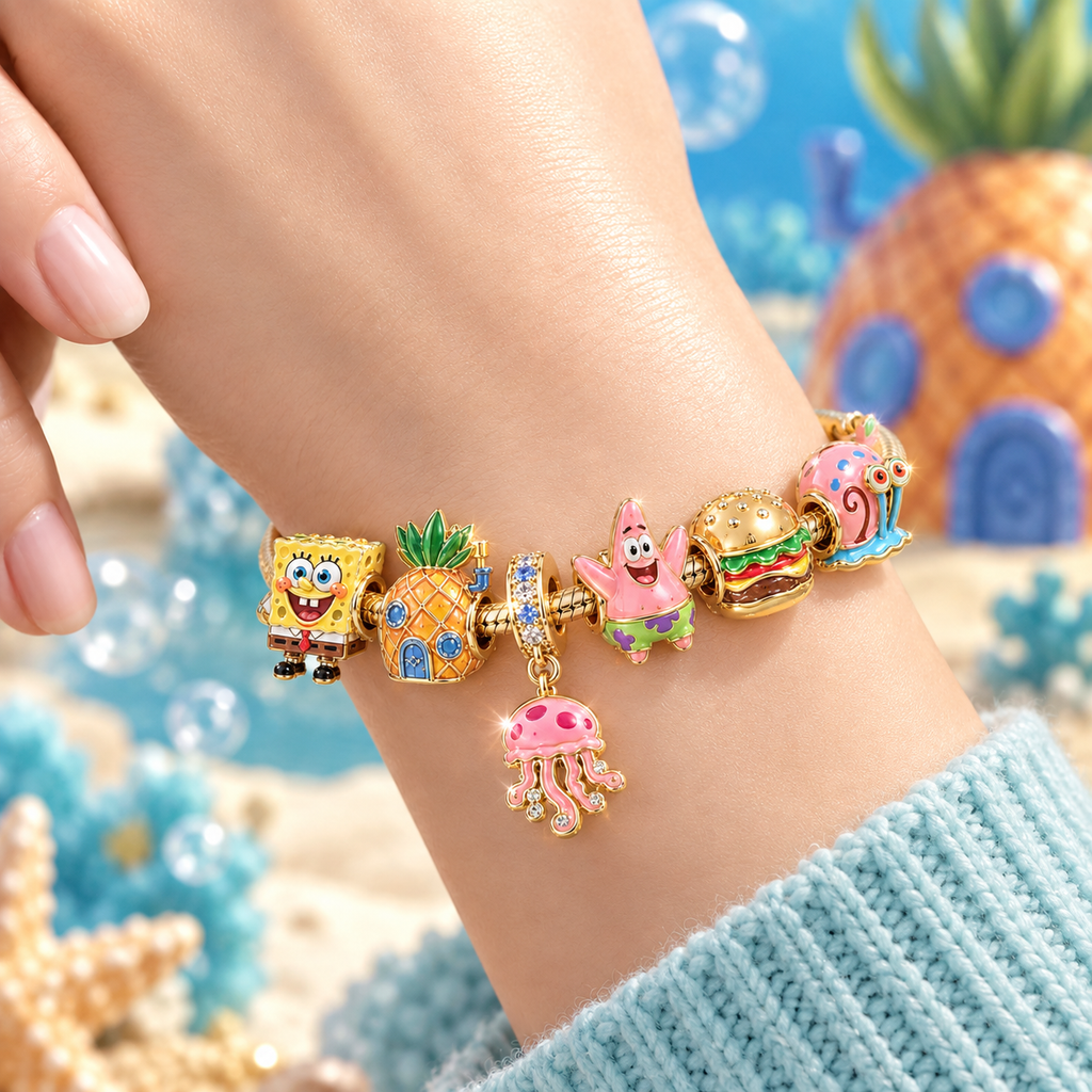 SBSP Gold Charm Bracelet Set VTH