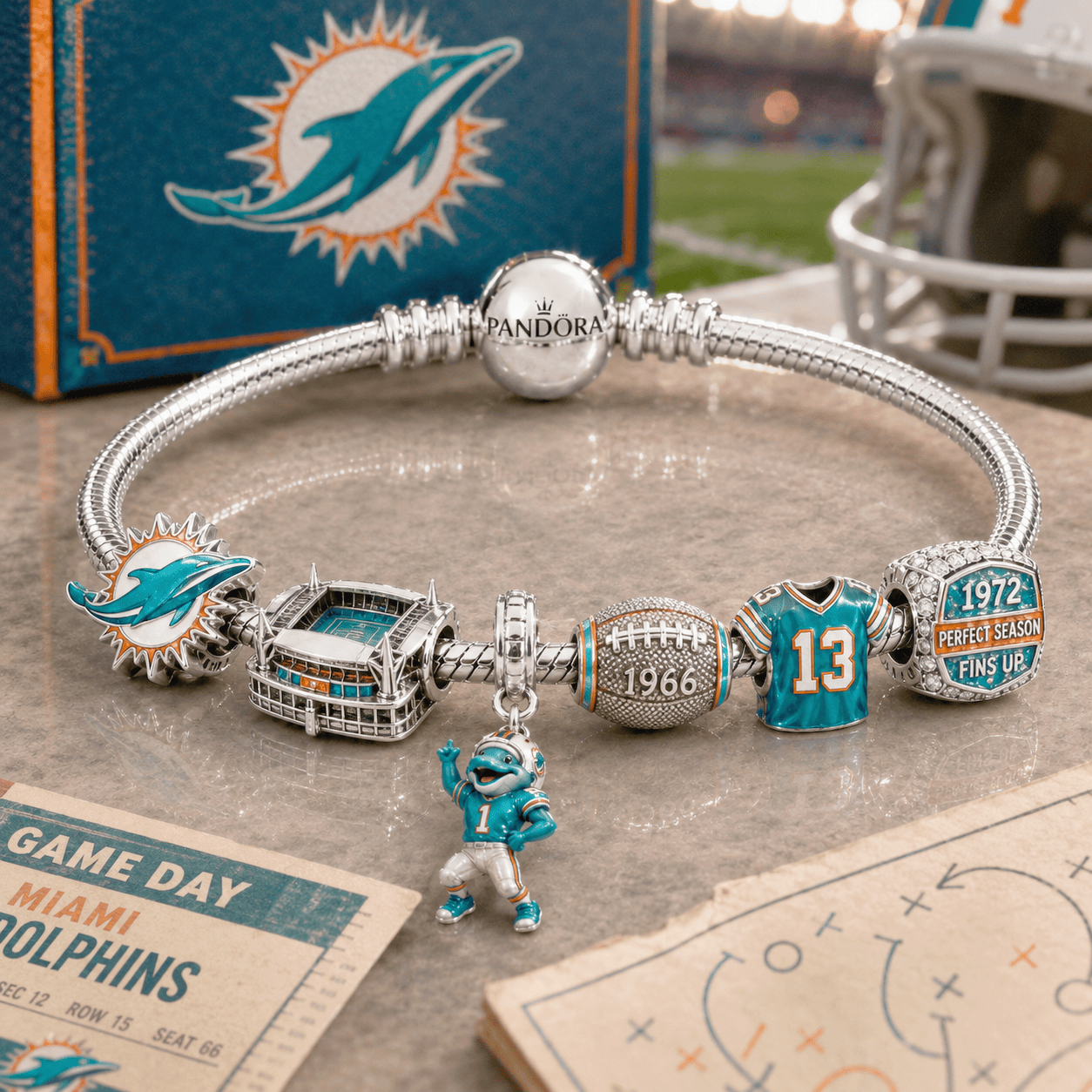 MDP Silver Charm Bracelet Set NTVA