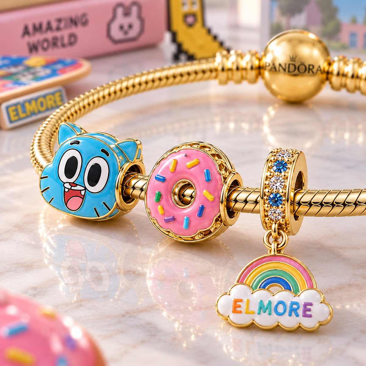 AWG Gold Charm Bracelet Set VTH