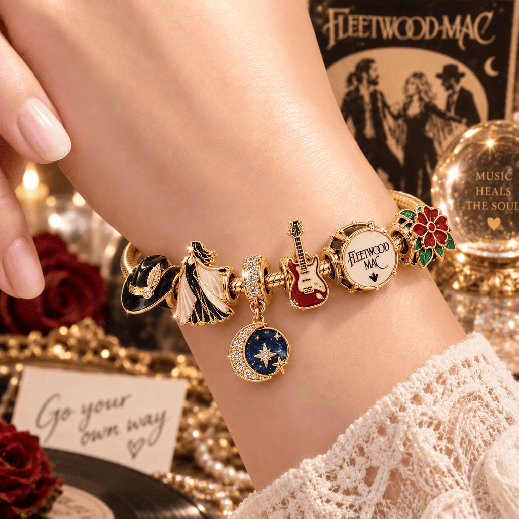 FLM Gold Charm Bracelet Set VTH