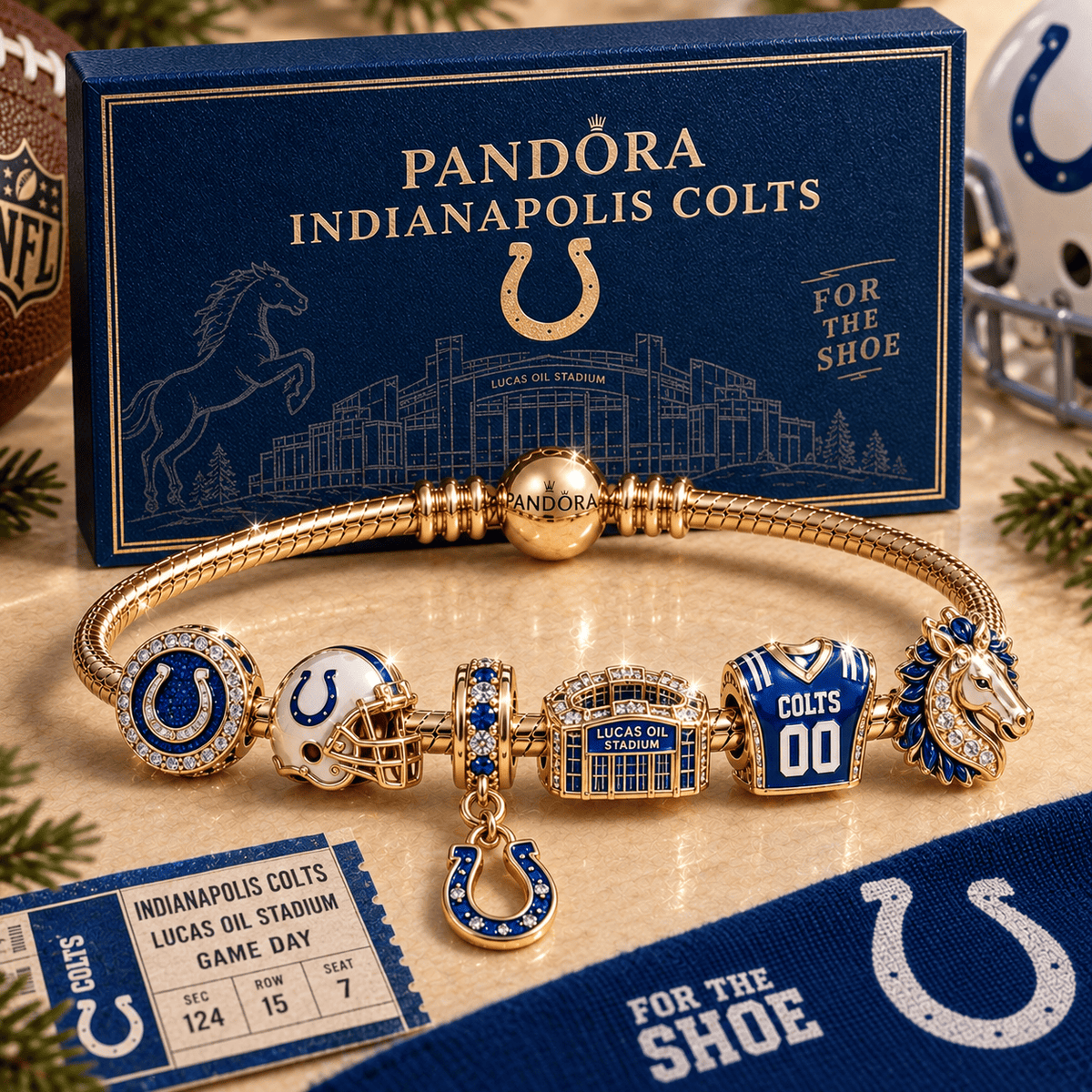 IDC Gold Charm Bracelet Set NHVH