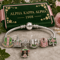 AKA Silver Charm Bracelet Set NTVA