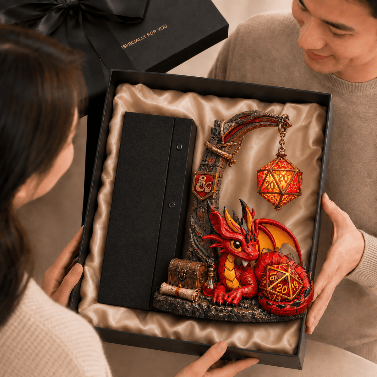 Premium DND Bookshelf Figurines Lamp PDL