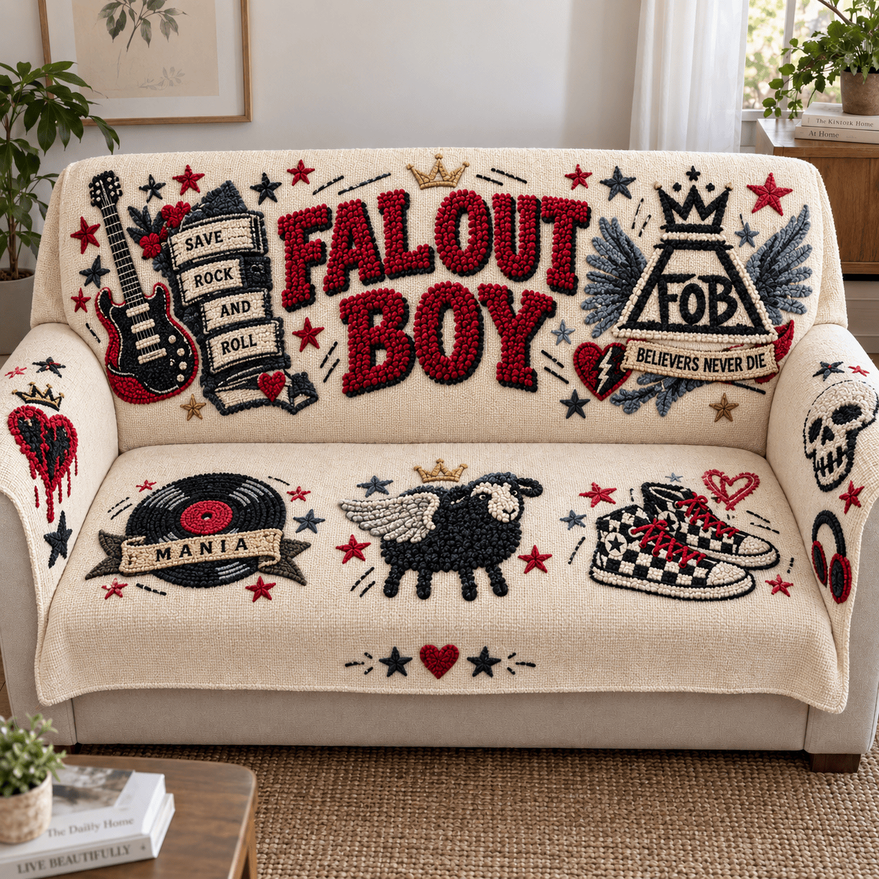 FOB Tufted Sofa Cover & Pillow Set NTKO