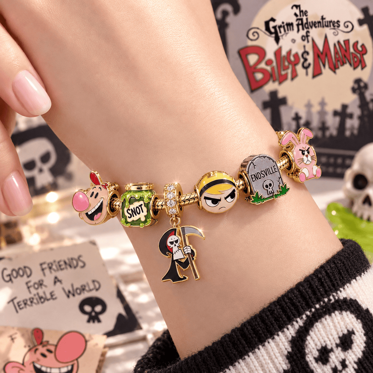 TBNM Gold Charm Bracelet Set VTH
