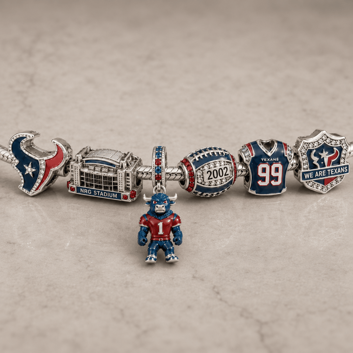 HTX Silver Charm Bracelet Set NTVA