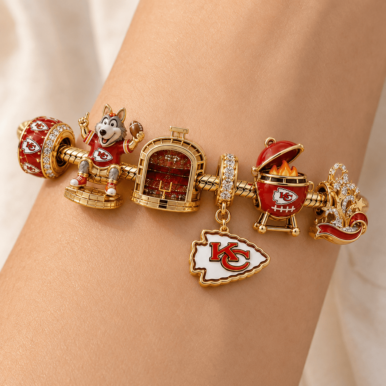 KCC Silver Charm Bracelet Set HQH