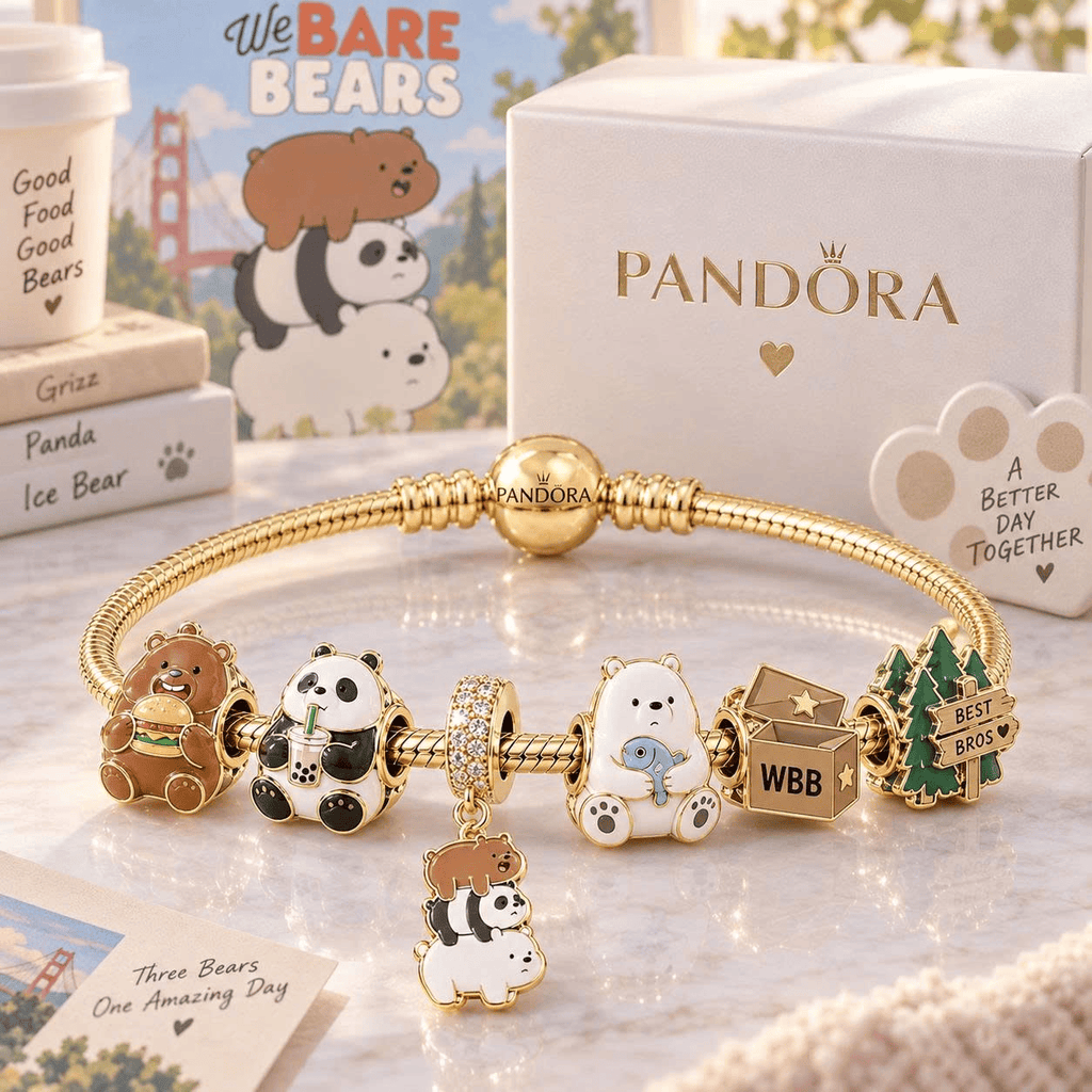 WBBS Gold Charm Bracelet Set VTH
