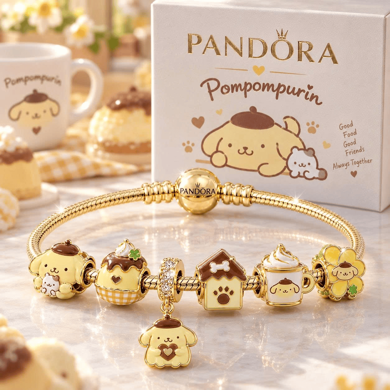 PPRR Gold Charm Bracelet Set VTH