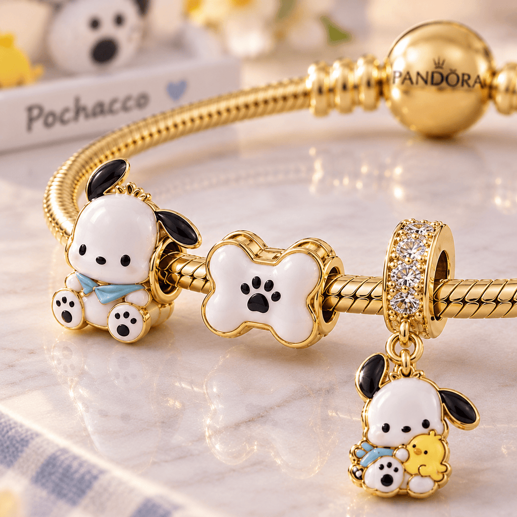 PCCO Gold Charm Bracelet Set VTH