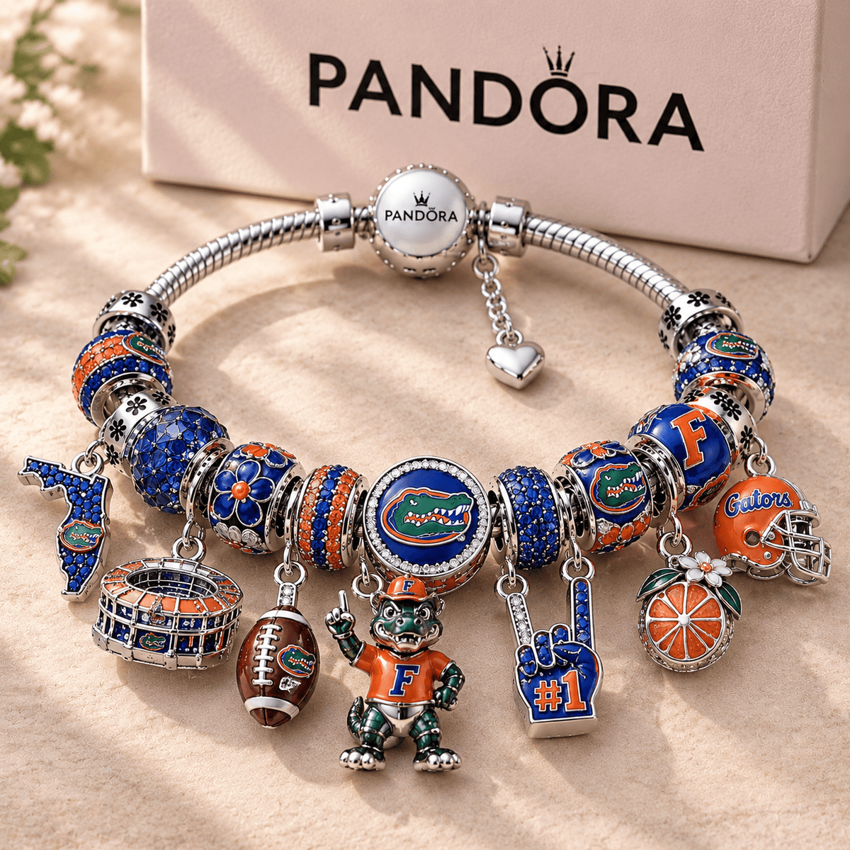 FGT Silver Charm Bracelet Set NTTB