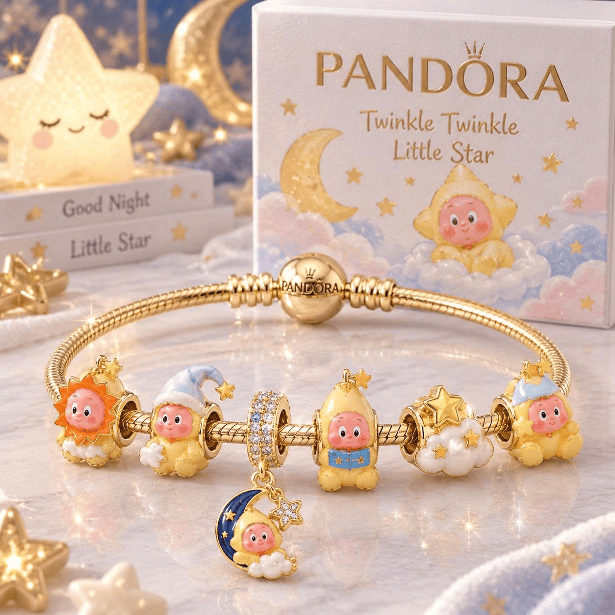 TTLS Gold Charm Bracelet Set VTH
