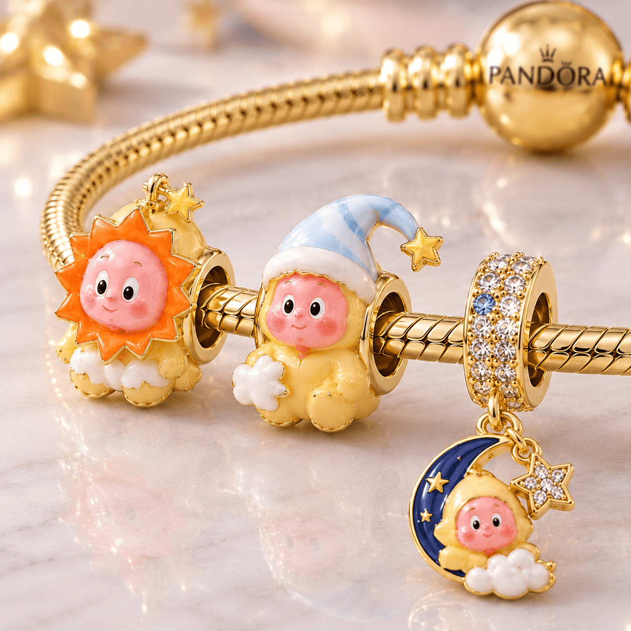 TTLS Gold Charm Bracelet Set VTH
