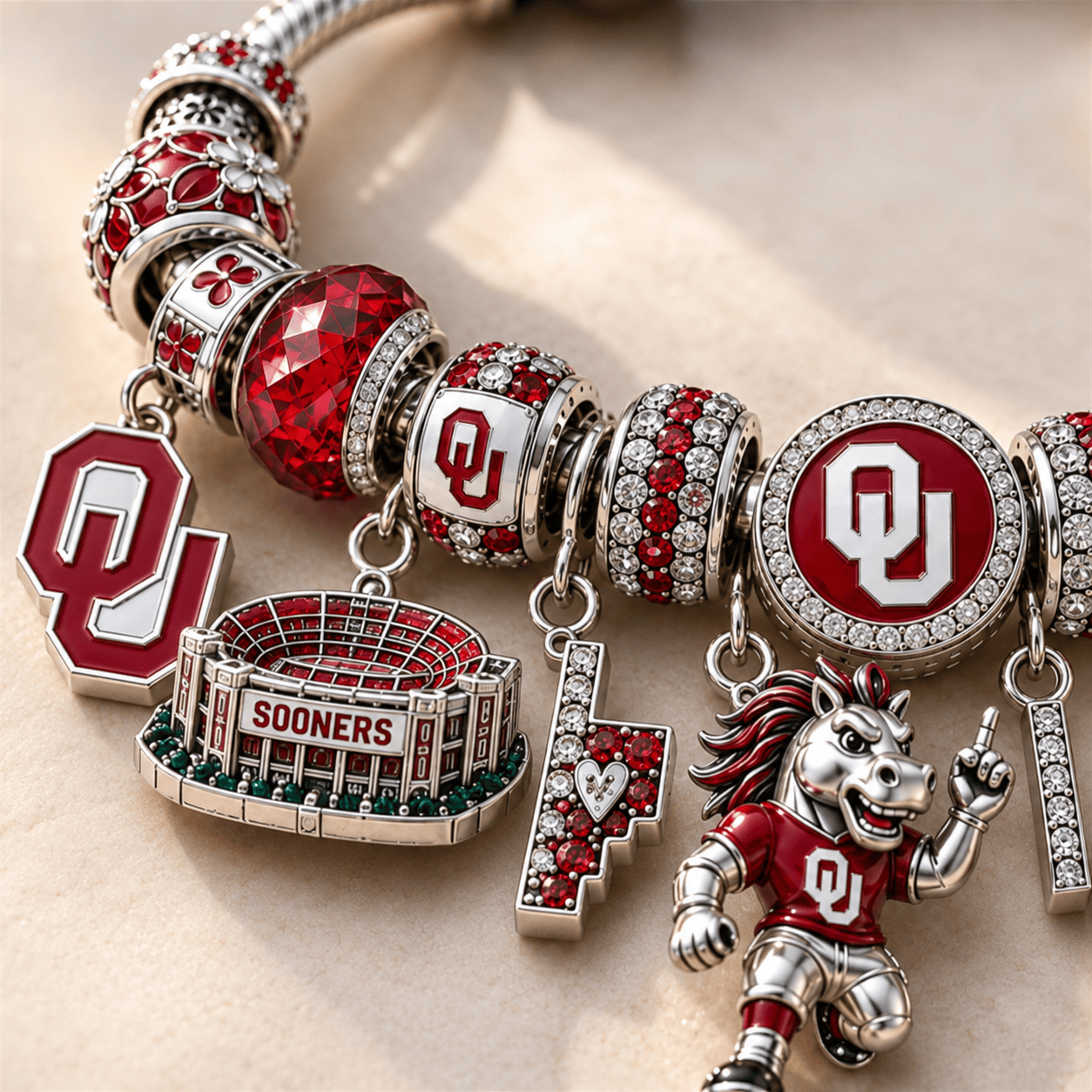 OSN Silver Charm Bracelet Set NTTB