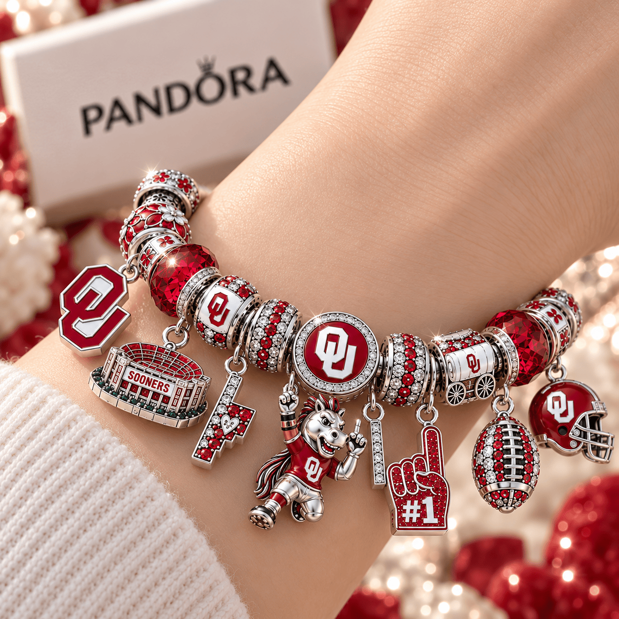 OSN Silver Charm Bracelet Set NTTB
