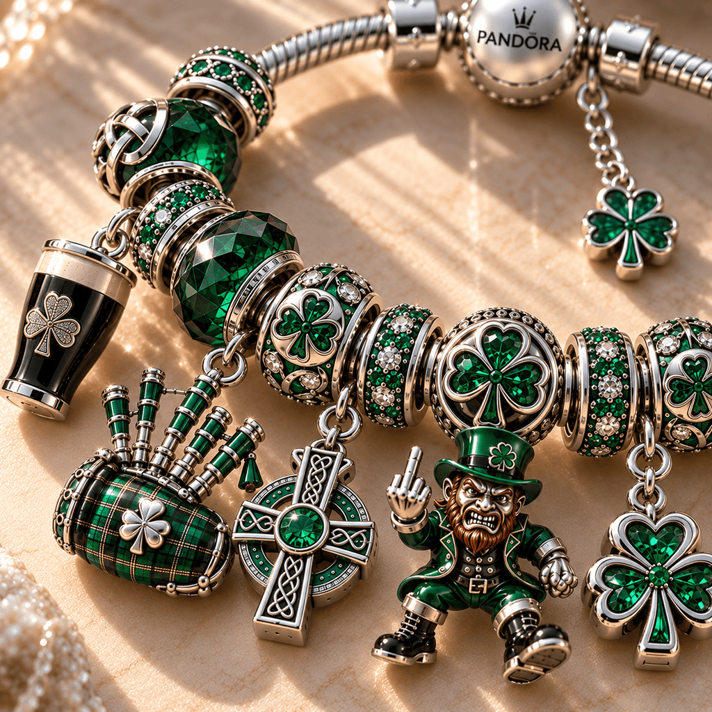 DKMP Silver Charm Bracelet Set NTTB
