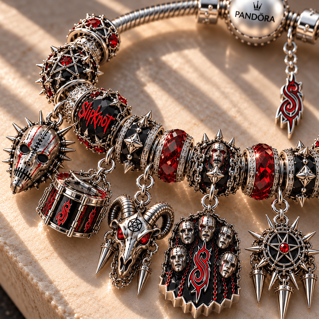 SLK Silver Charm Bracelet Set NTTB