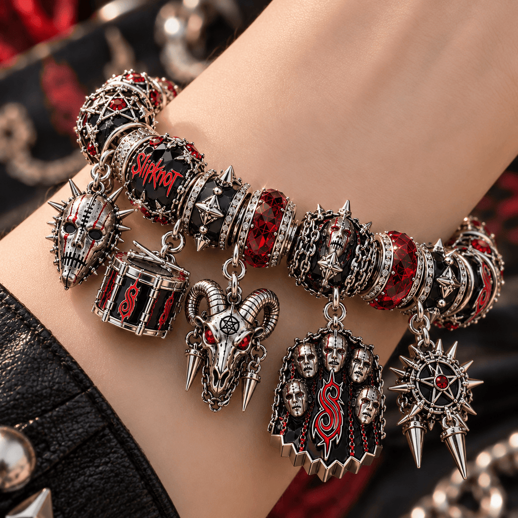 SLK Silver Charm Bracelet Set NTTB