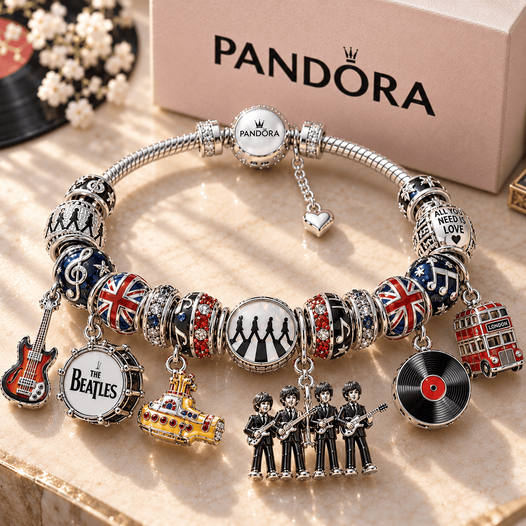 TBT Silver Charm Bracelet Set NTTB