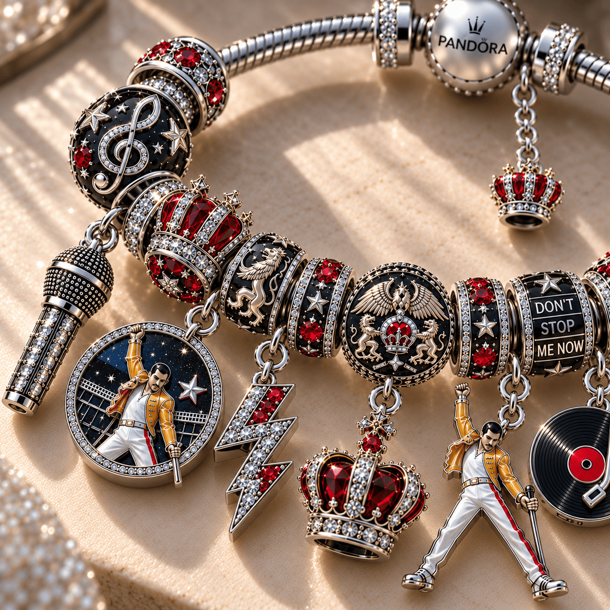 QNN Silver Charm Bracelet Set NTTB