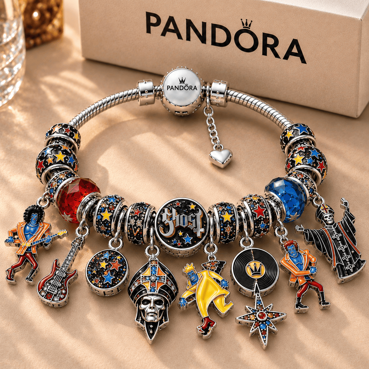 GHB Silver Charm Bracelet Set NTTB
