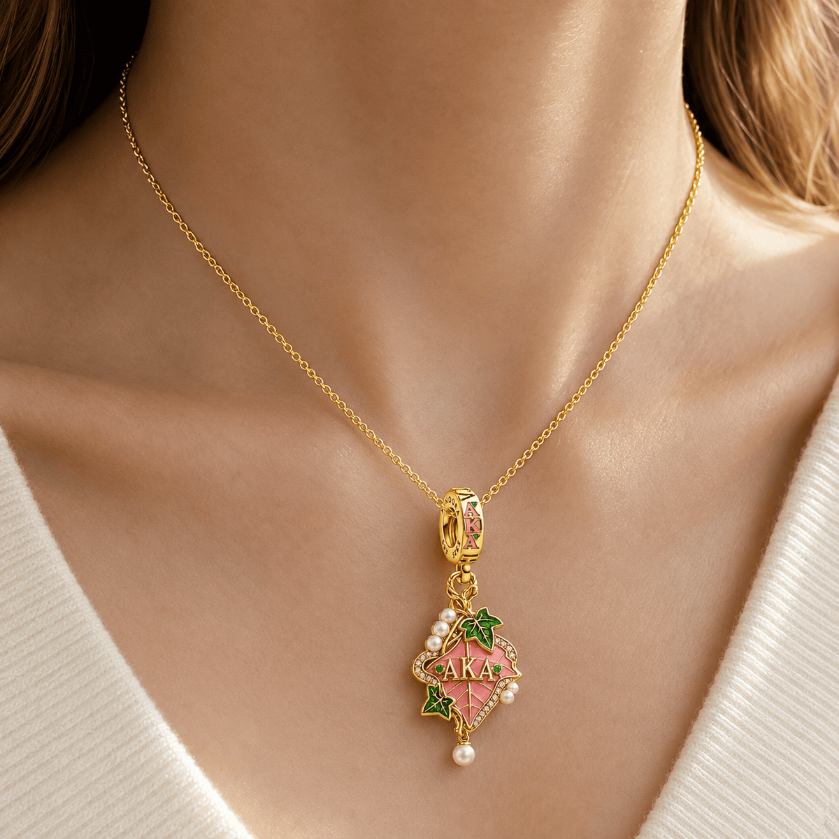 AKA Solid Gold Chain with Diamond Pendant BMD