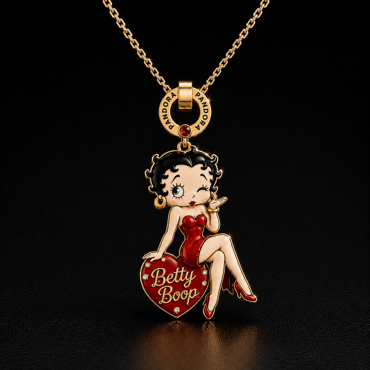 BTB Solid Gold Chain with Diamond Pendant BMD