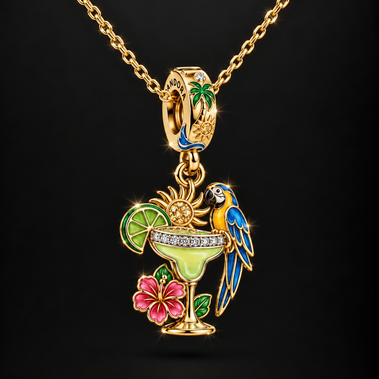 JBT Solid Gold Chain with Diamond Pendant BMD