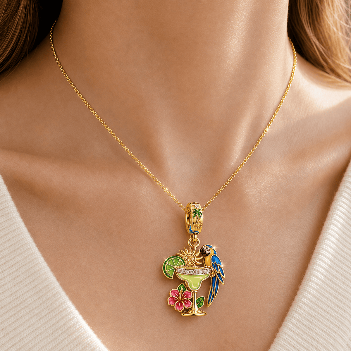 JBT Solid Gold Chain with Diamond Pendant BMD