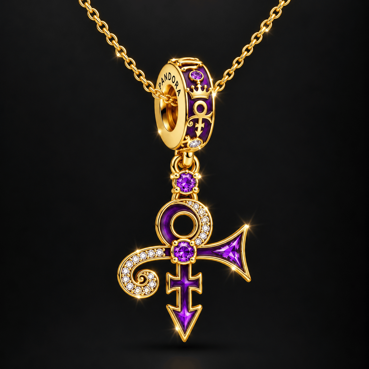 PRCE Solid Gold Chain with Diamond Pendant BMD