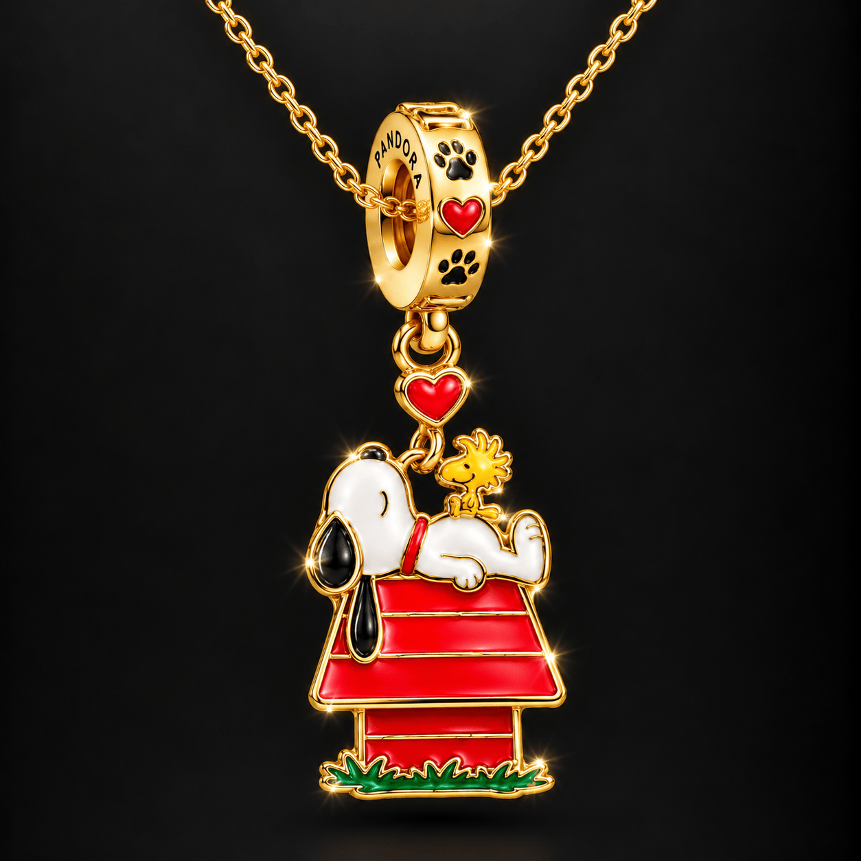 SNPY Solid Gold Chain with Diamond Pendant BMD