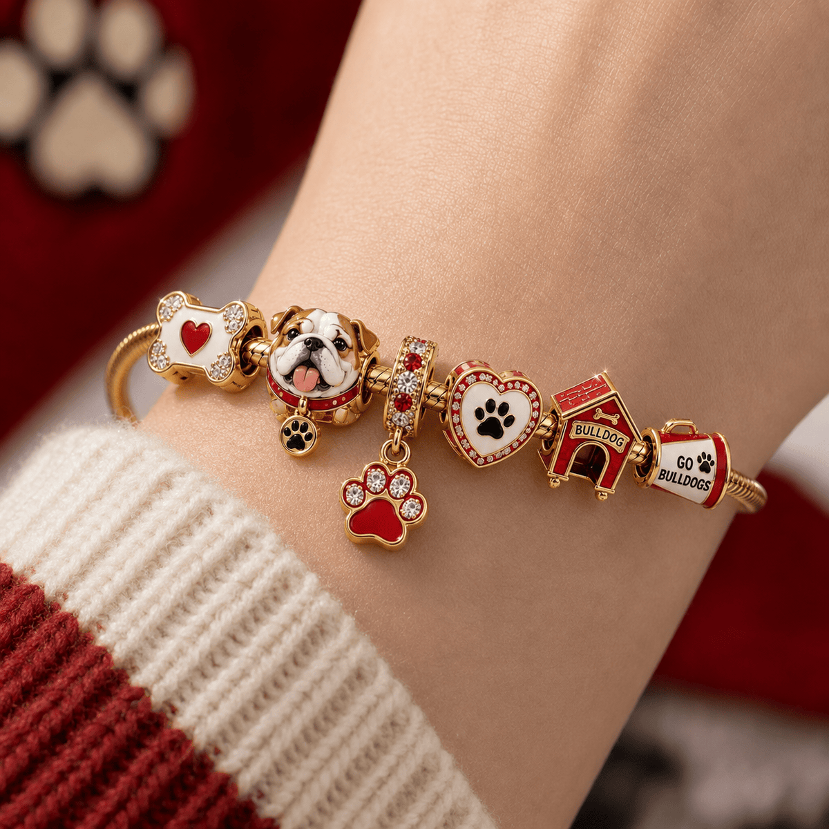 BD Gold Charm Bracelet Set TTN