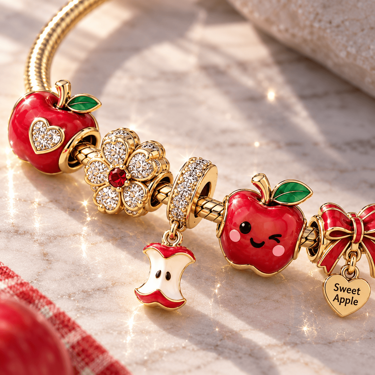 AP Gold Charm Bracelet Set TTN