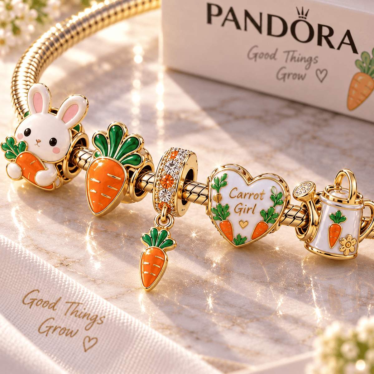 CR Gold Charm Bracelet Set TTN